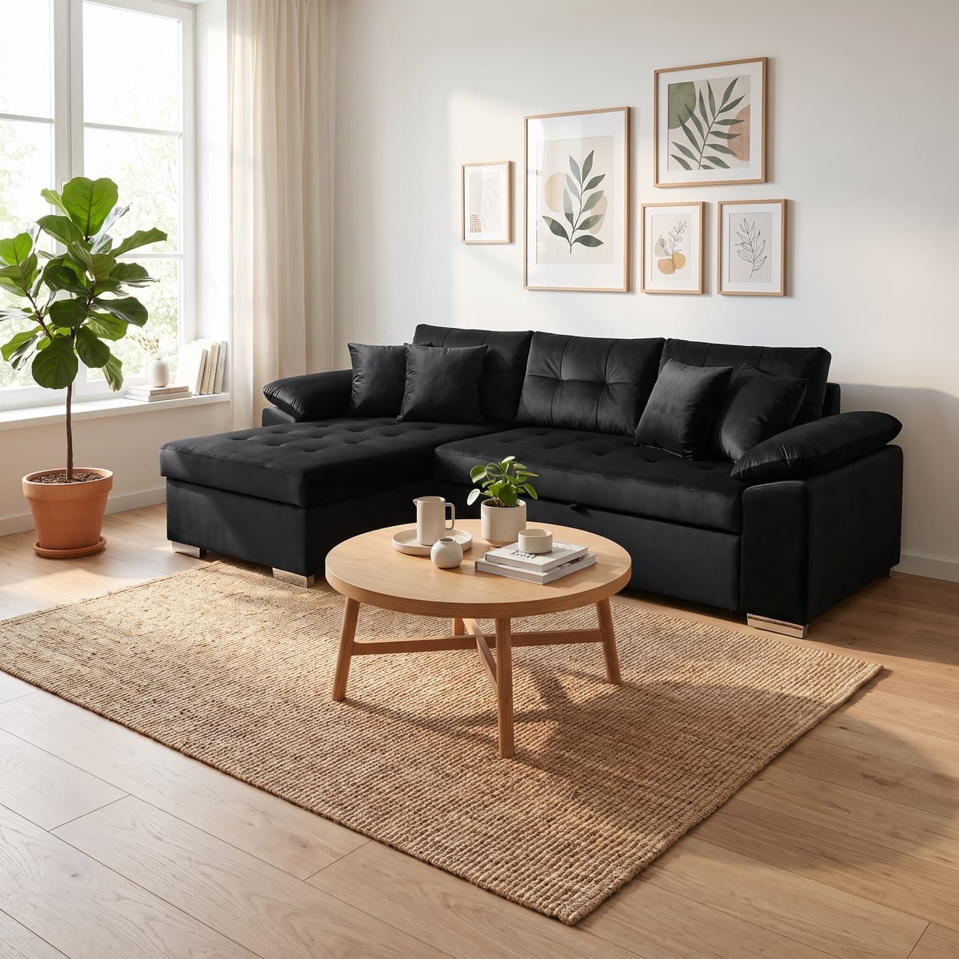 Narożnik Dora 260x150 czarny | Meble Tapicerowane