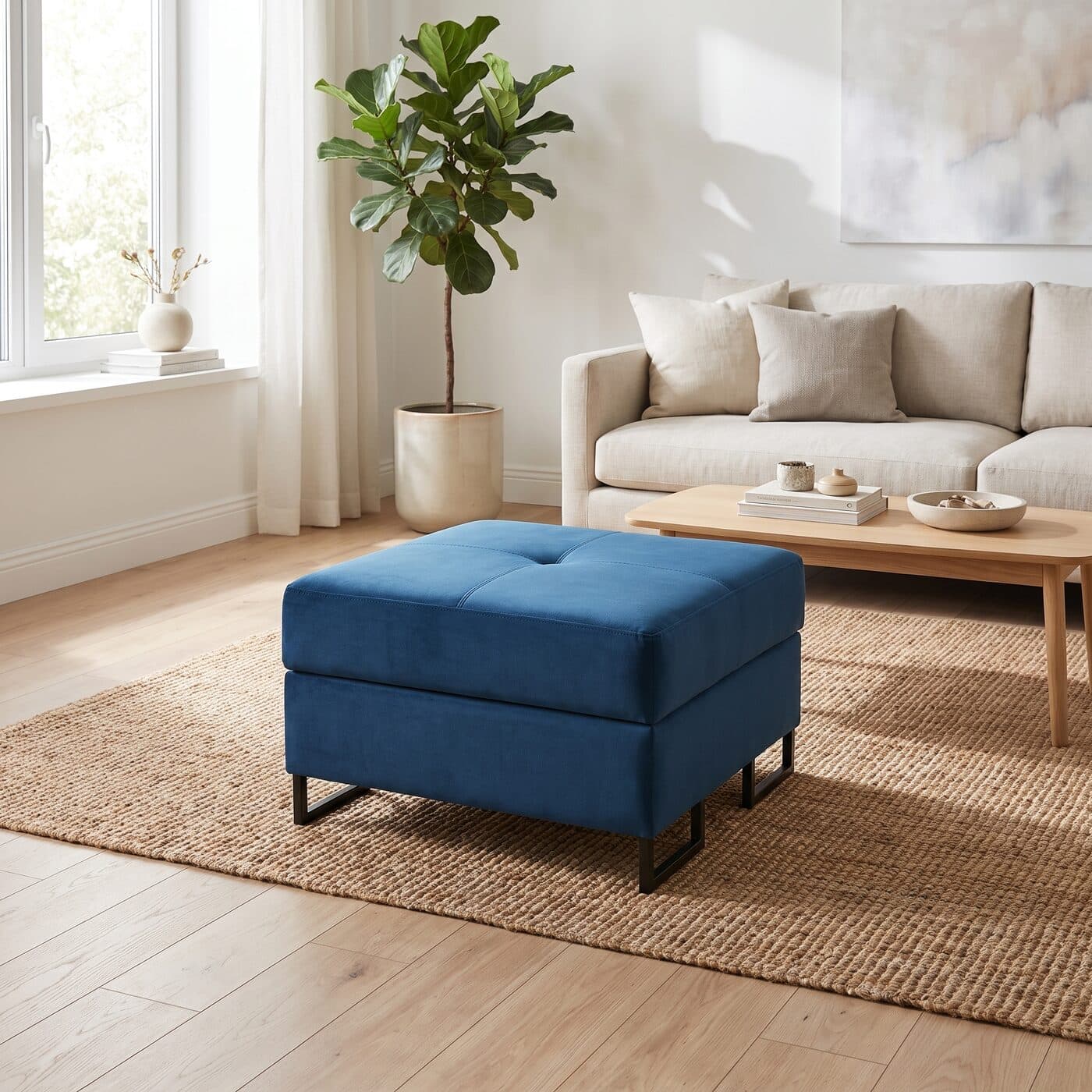 Pufa Arteon 70x60x43 cm | Meble Tapicerowane