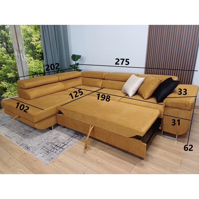 Narożnik ASTON BIS 275x202 cm DO WYBORU