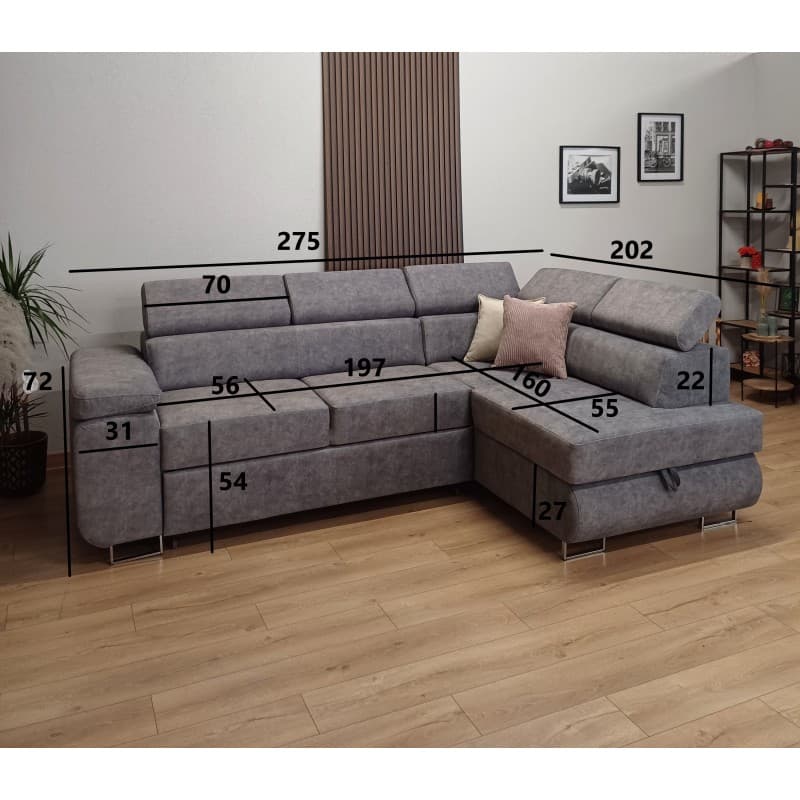 Narożnik ASTON bis BONELL 275x202 cm DO WYBORU