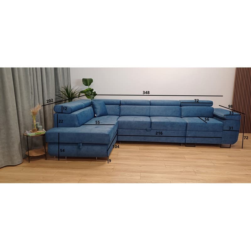 Narożnik ASTON LONG BIS BONELL  348x202 cm DO WYBORU