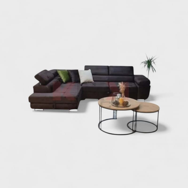 Narożnik Aston lewy 275x202 Monolith 29 ciemny brąz od ręki